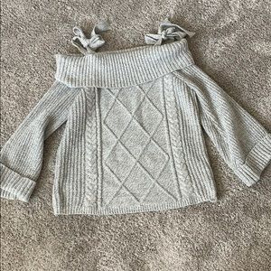 HWA Apparel tie shoulder sweater